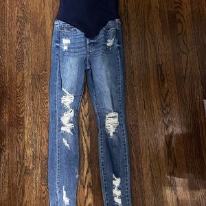 Pink blush maternity jeans size 25